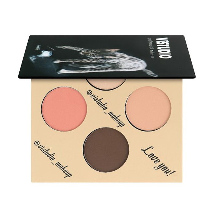 Магнітна палетка з рум'янами ViSTUDIO із дзеркалом, 24 г