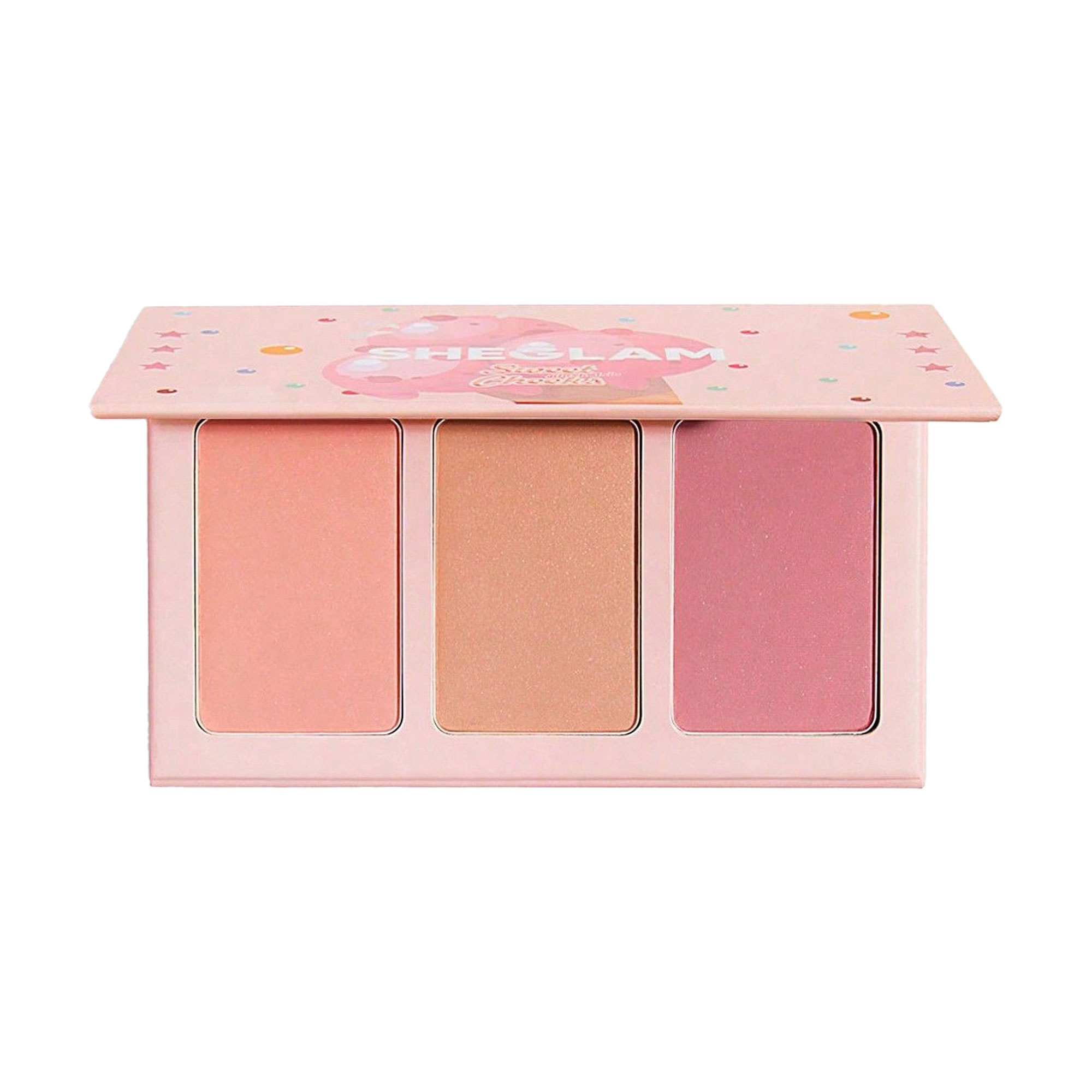 Палетка рум'ян для обличчя Sheglam Sweet Cheeks Blush Trio, Enamored, 18 г